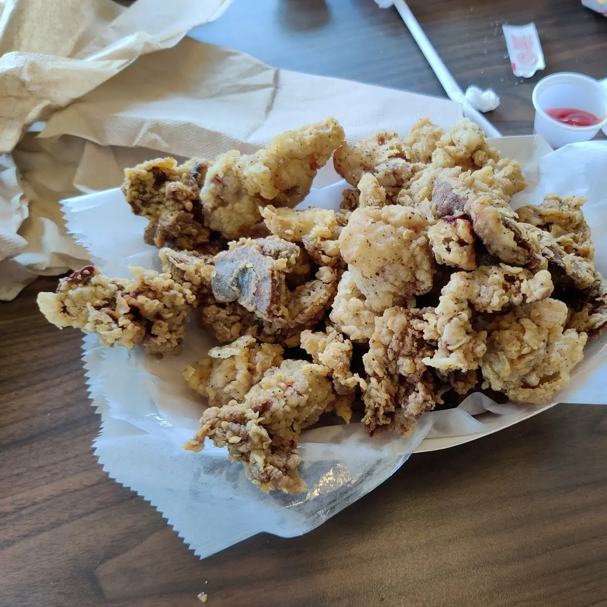 Fried Chicken Livers and Gizzards