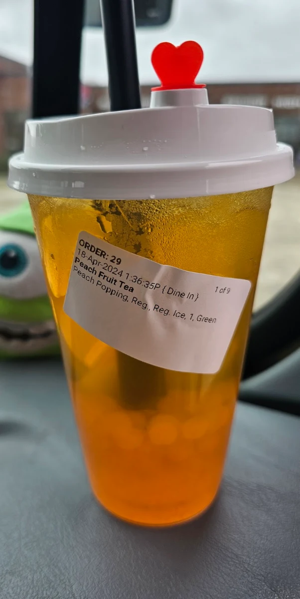 Peach Tea w Peach Boba