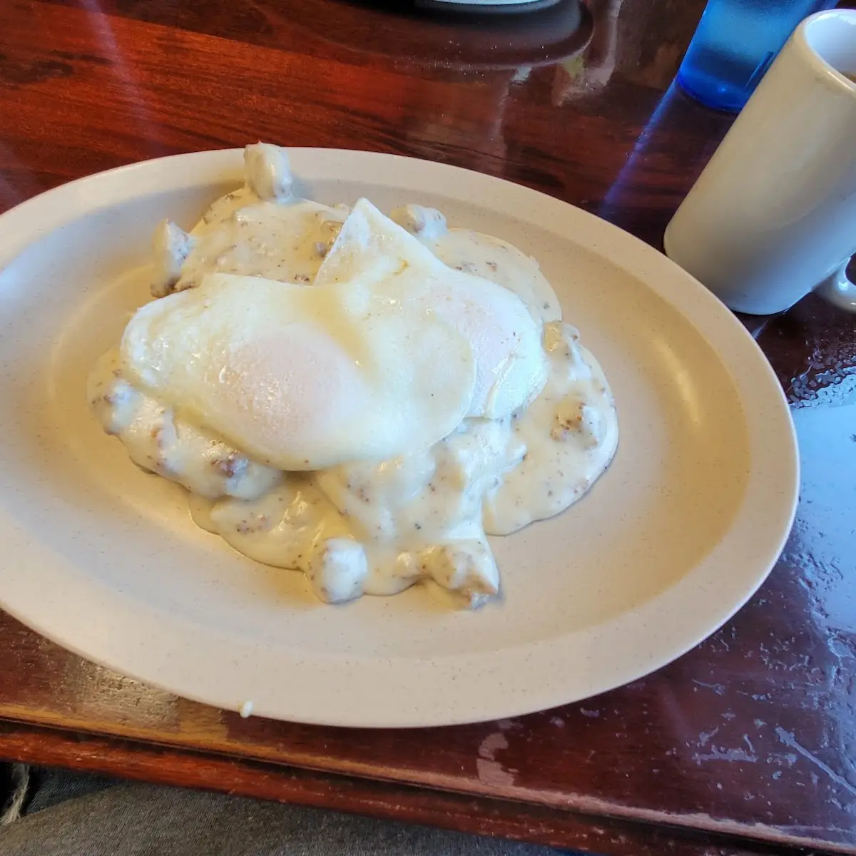 Biscuits and Gravy 2 over Medium Eggs on Top