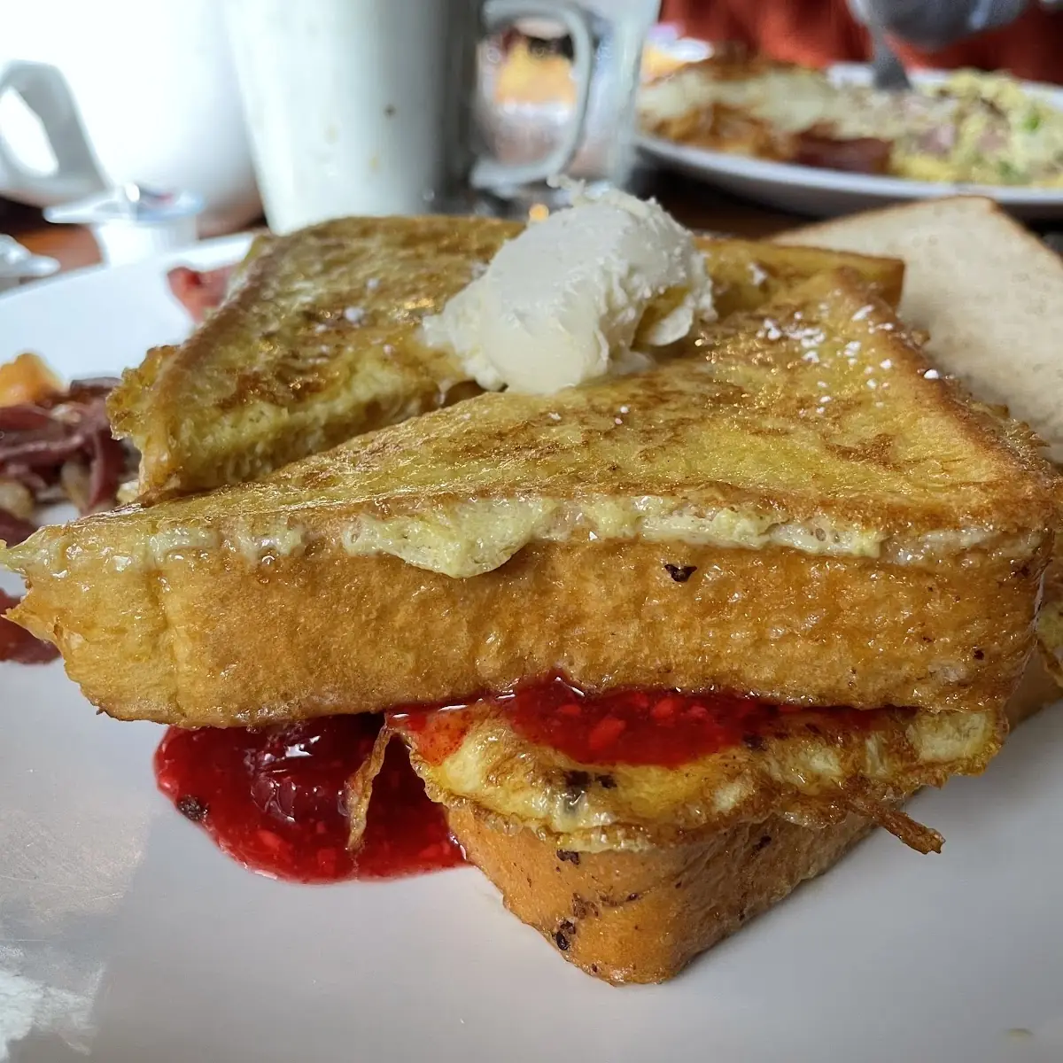 French Toast and Scrambled Eggs Platter