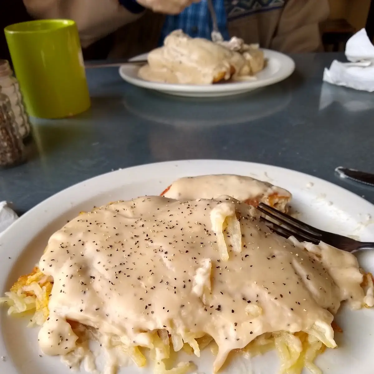 Hashbrowns N Gravy Chicken Biscuits N Gravy
