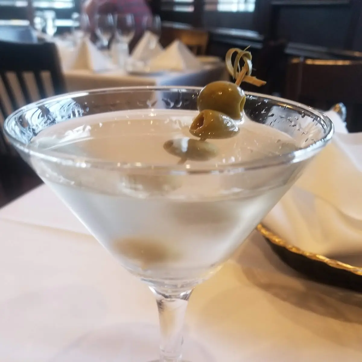 Blue Cheese Stuffed Olives Vodka Martini