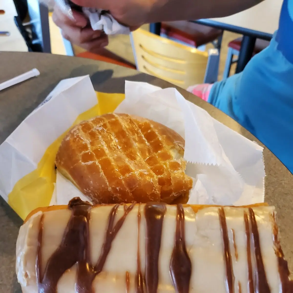 Raspberry Filled Donut and Long John