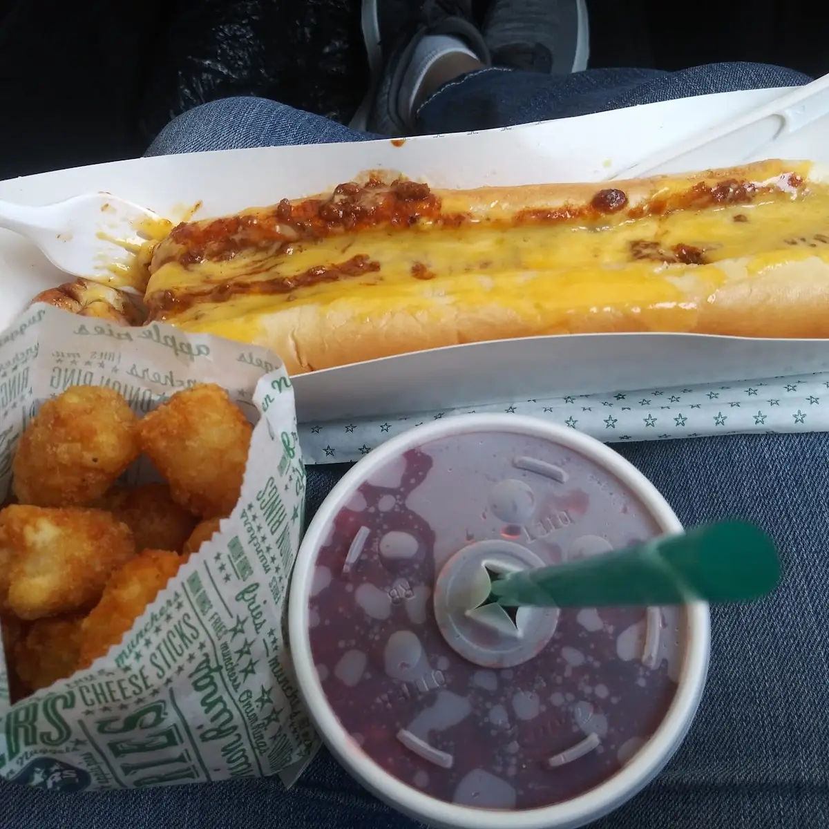 Chili Cheese Foot Long Hot Dog