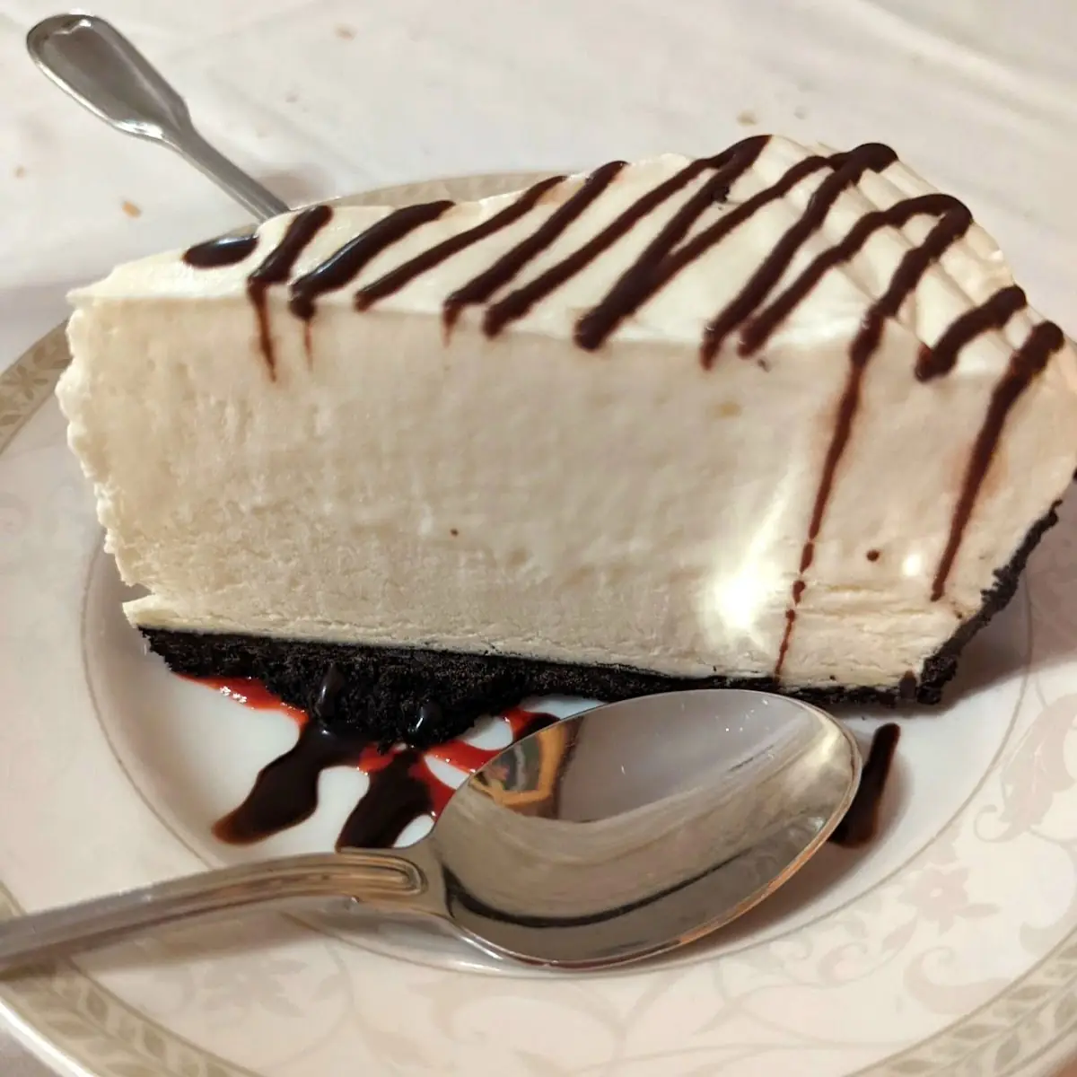 White Chocolate Mousse with Raspberry Sauce