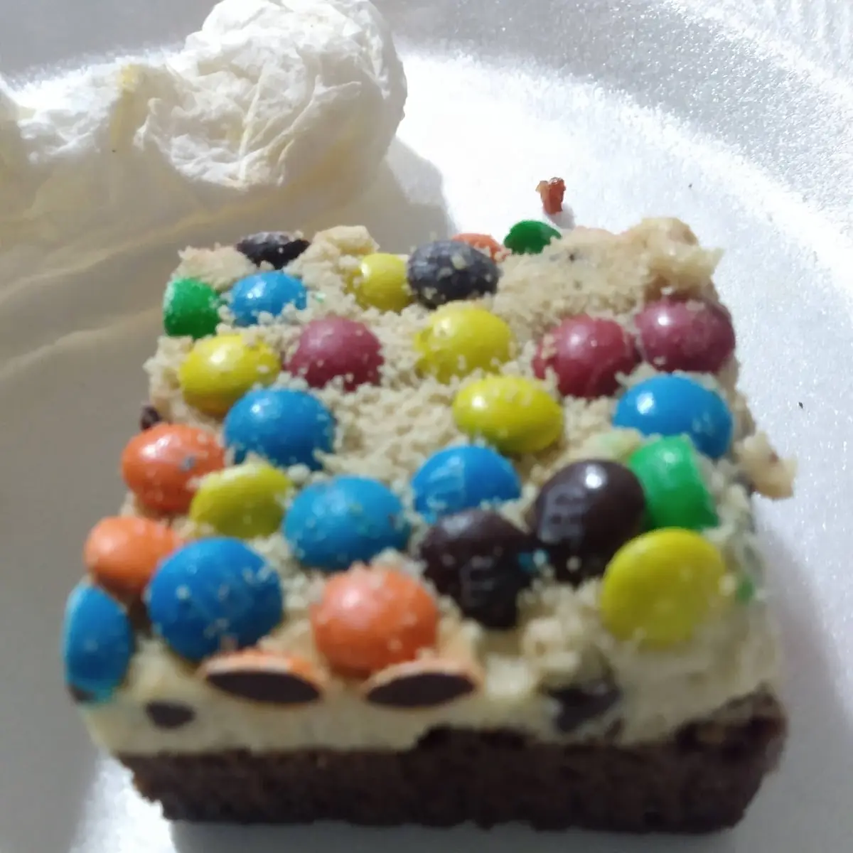 Cookie Dough M&M Brownies