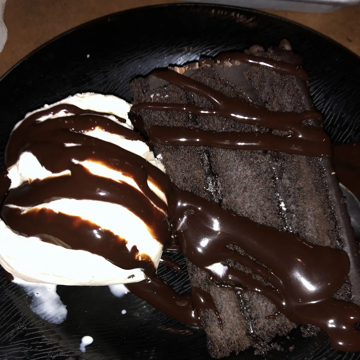 Chocolate Lava Cake and Ice Cream