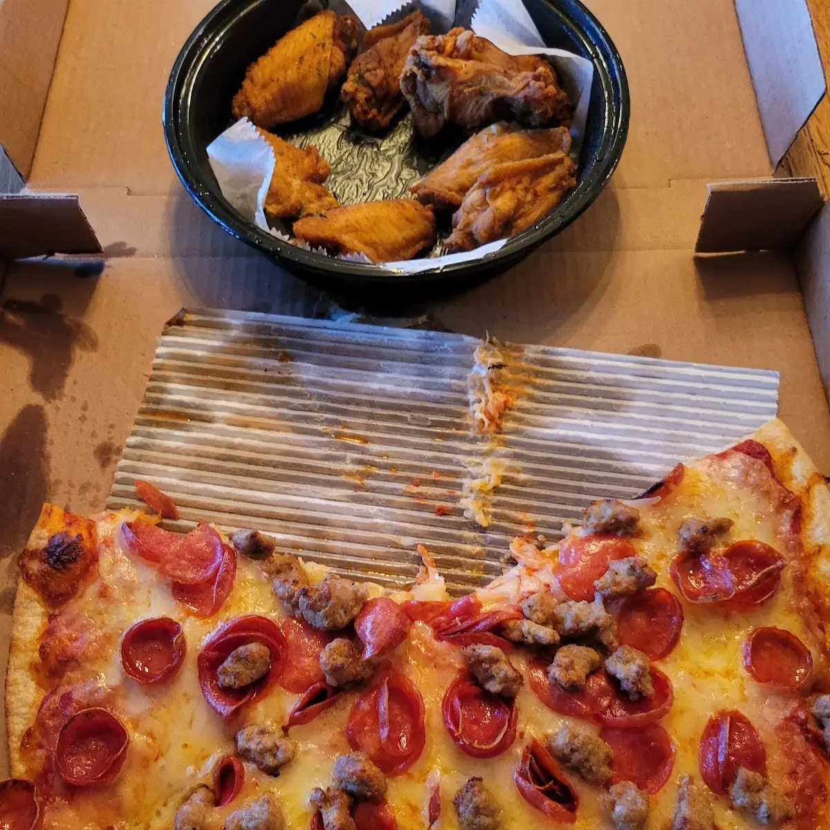 Pepperoni and Sausage Pizza