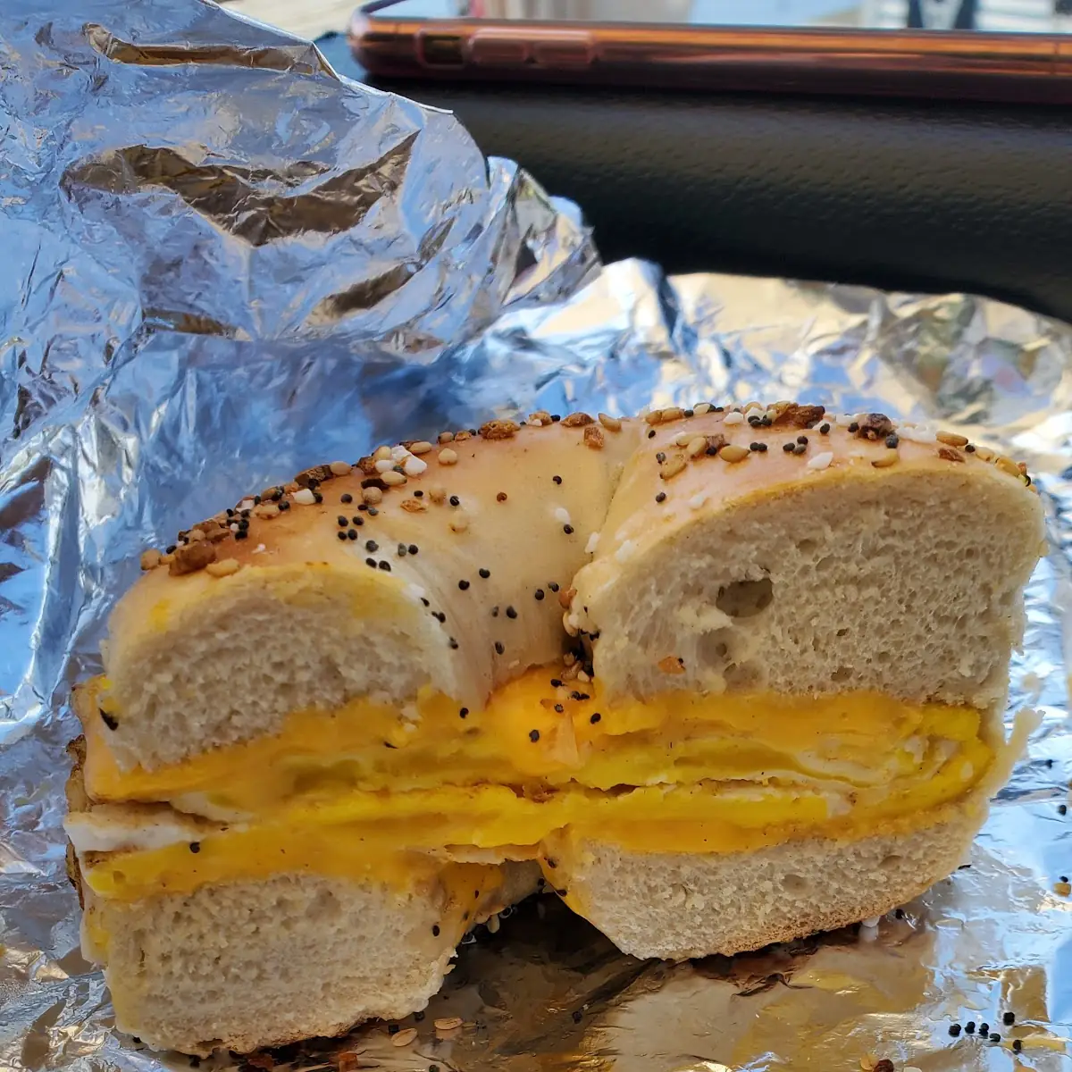 Egg and Cheese Everything Bagel