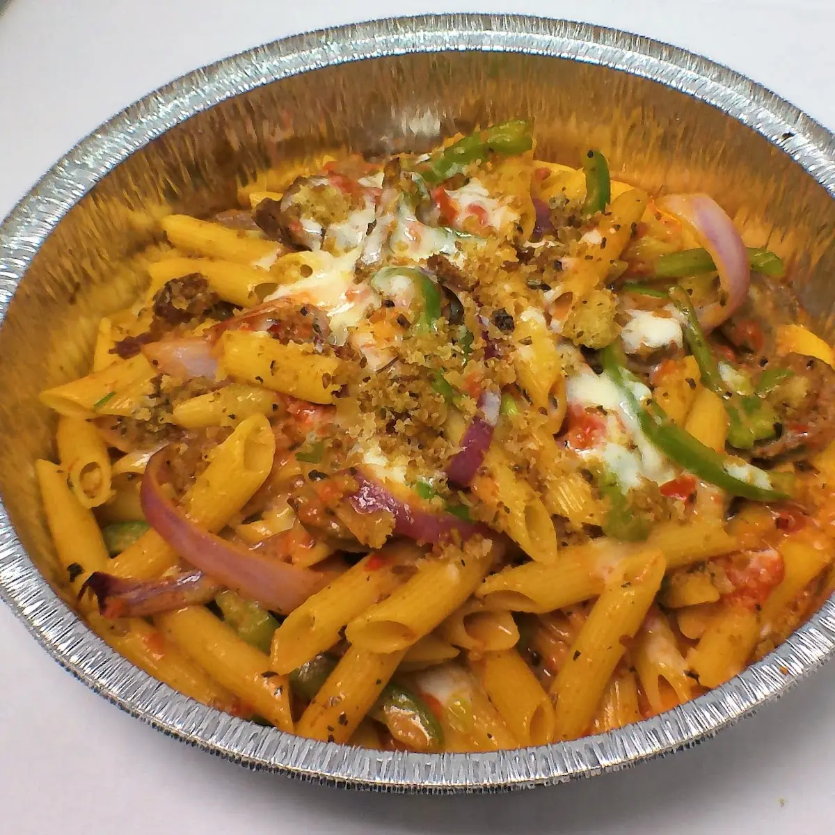 Baked Penne Pasta with Sausage & Peppers