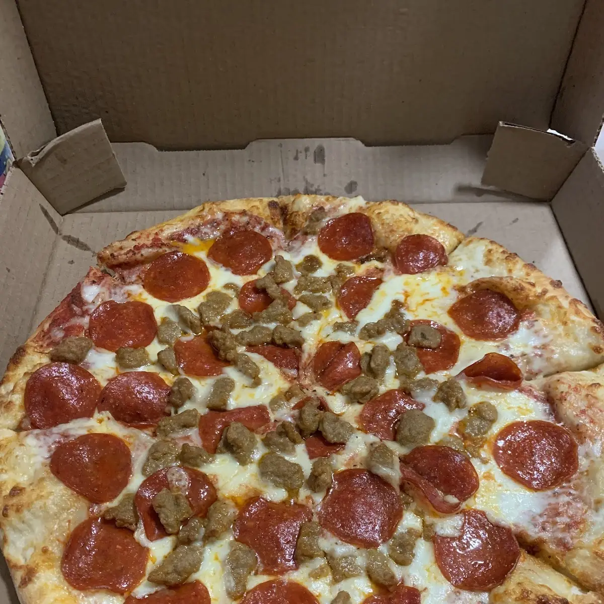 Large Sausage and Pepperoni Pizza