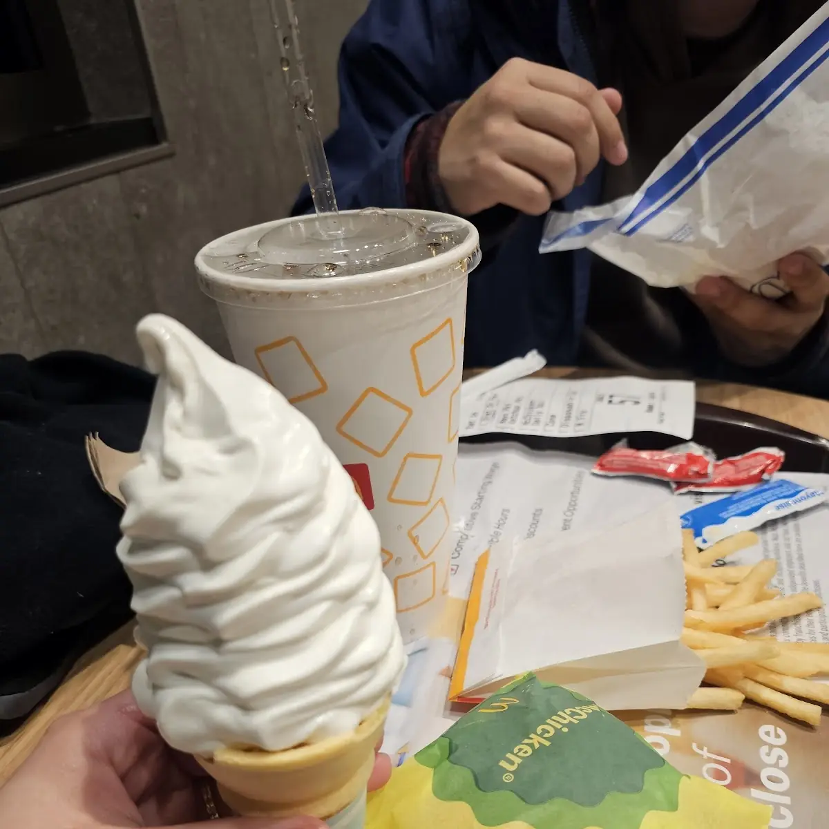 Ice Cream Cone and Fries