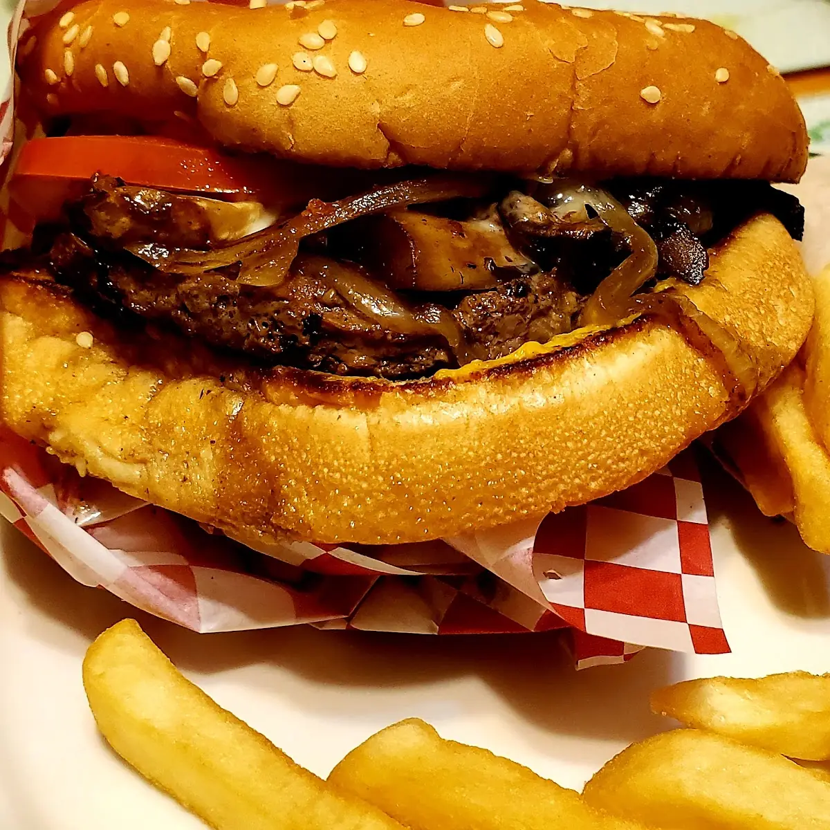 Mushroom Swiss Burger