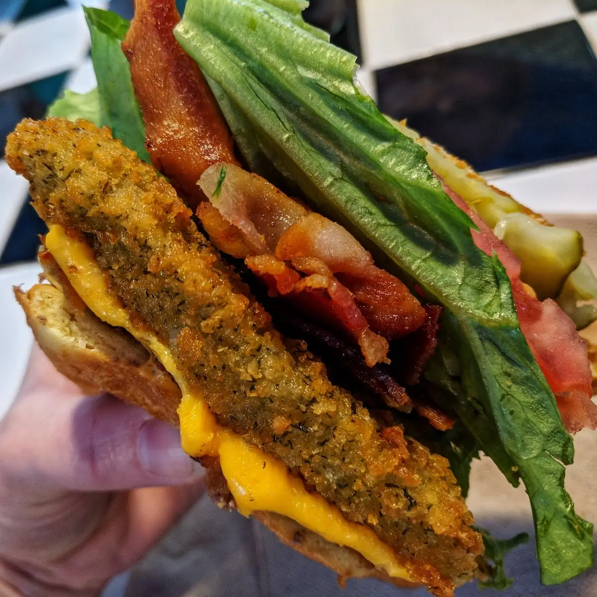 Fried Pickle Burger
