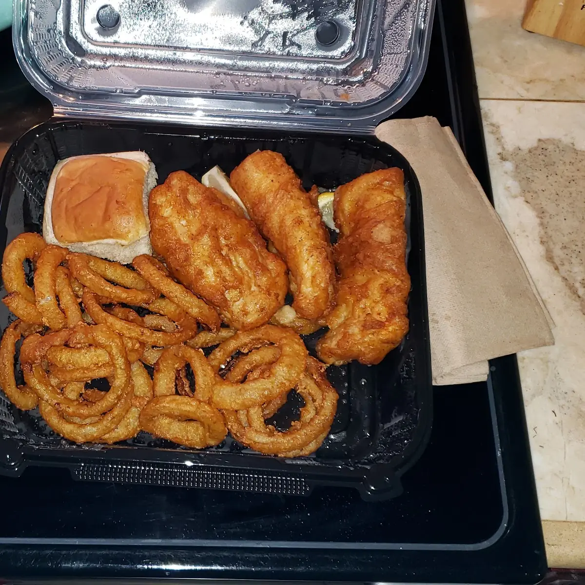 3 Piece Cod Dinner Doble Side Onions Rings