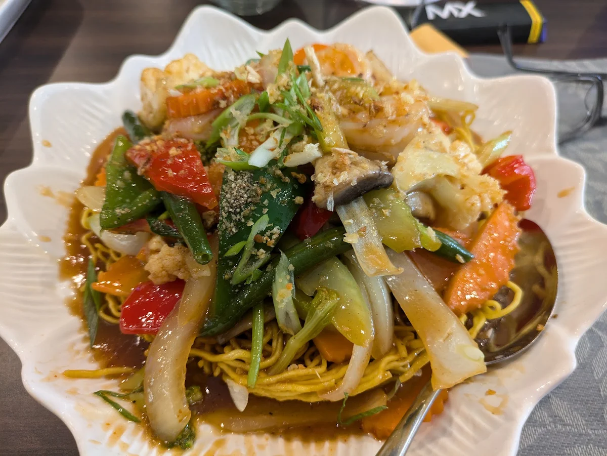 Mee Krob with Shrimp