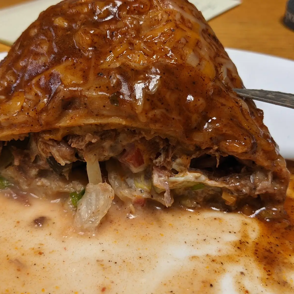 Wet Burrito with Red Sauce