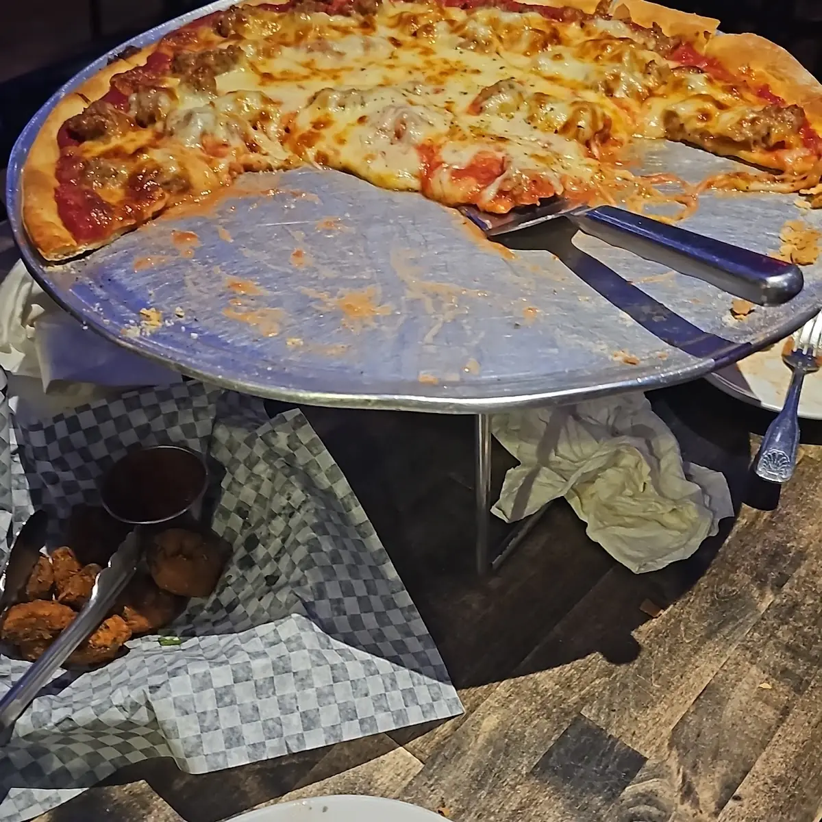 Thin Crust Sausage Pizza