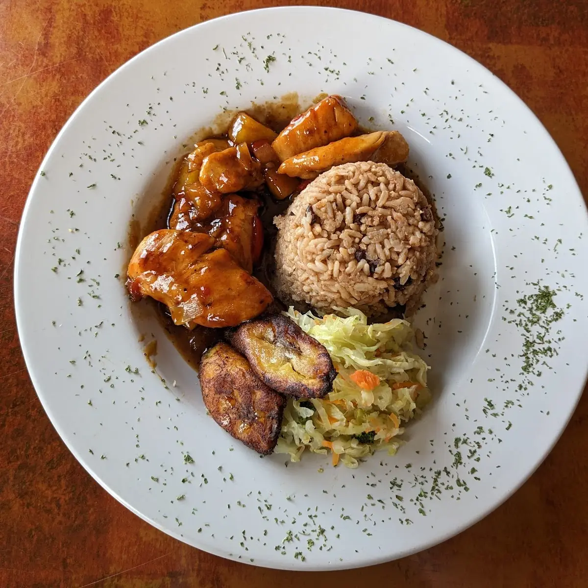 Lunch Brown Stew Chicken