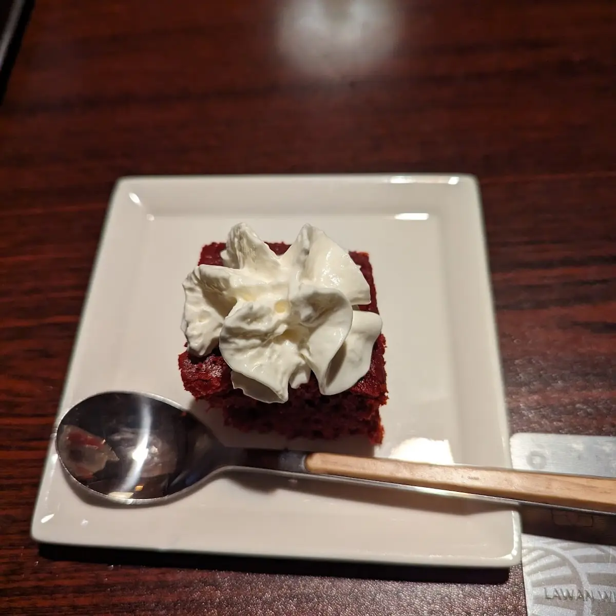 Complementary Cake Slice of Cake