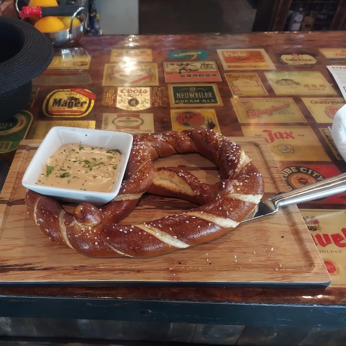 Soft Pretzel with Beer Cheese