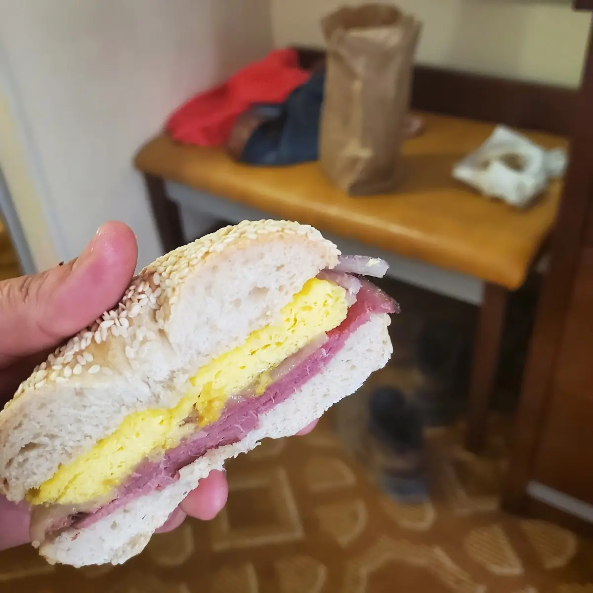 Corned Beef Sandwich with Egg