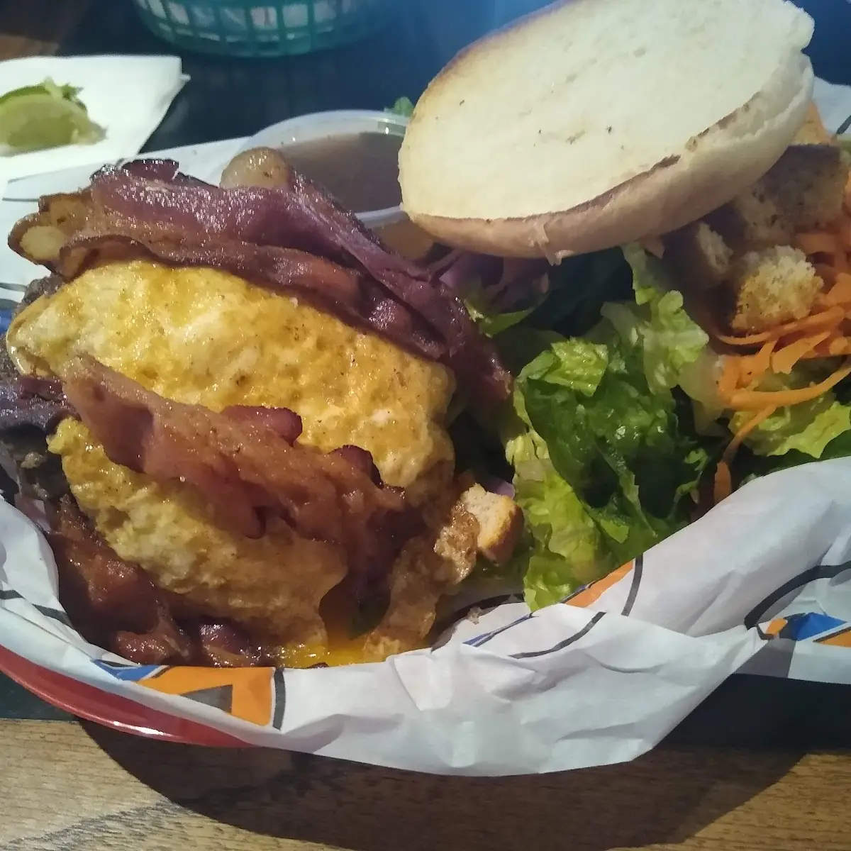 Bacon Egg Cheese Burger
