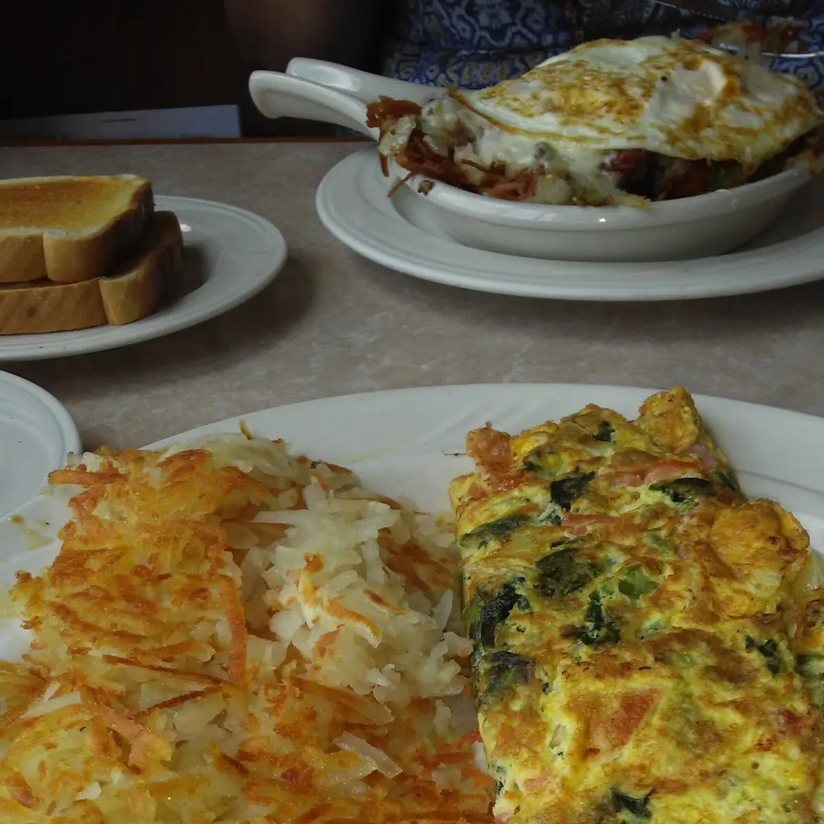 Omelets and Hash Brown Potatoes