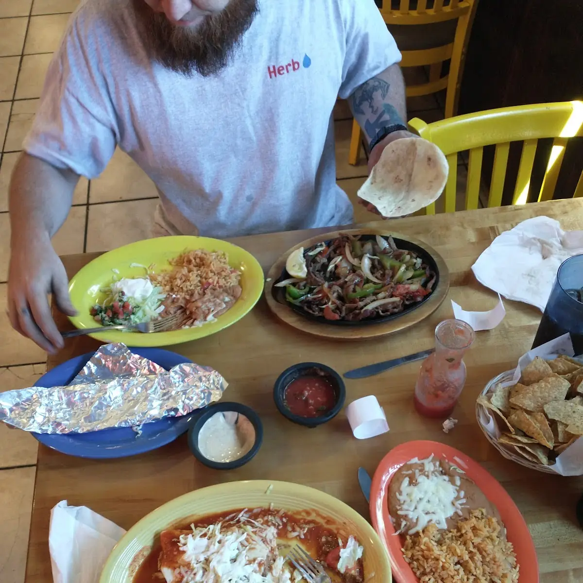 Burrito Combo and Fajitas