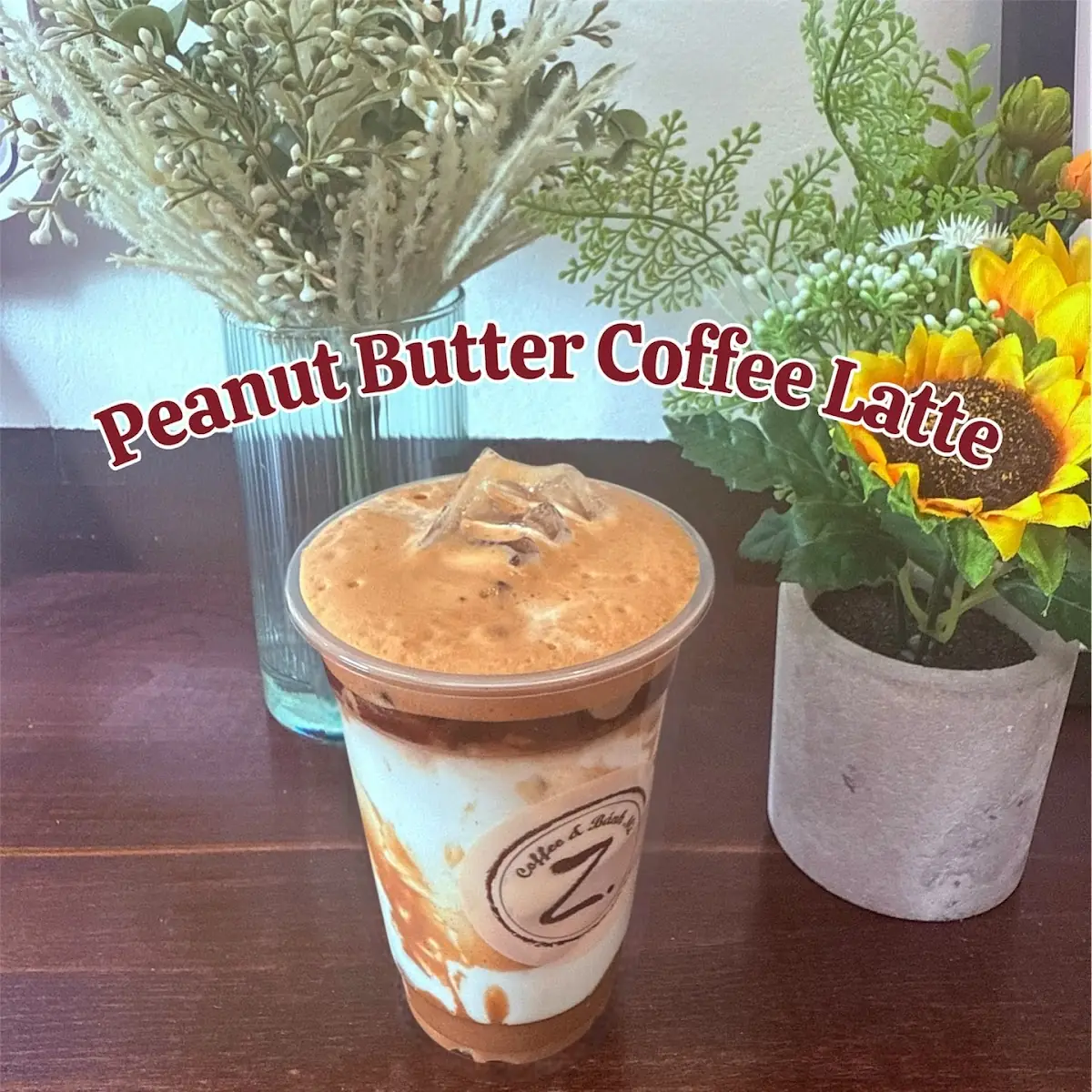Peanut Butter Coffee Latte Cold 16 Oz