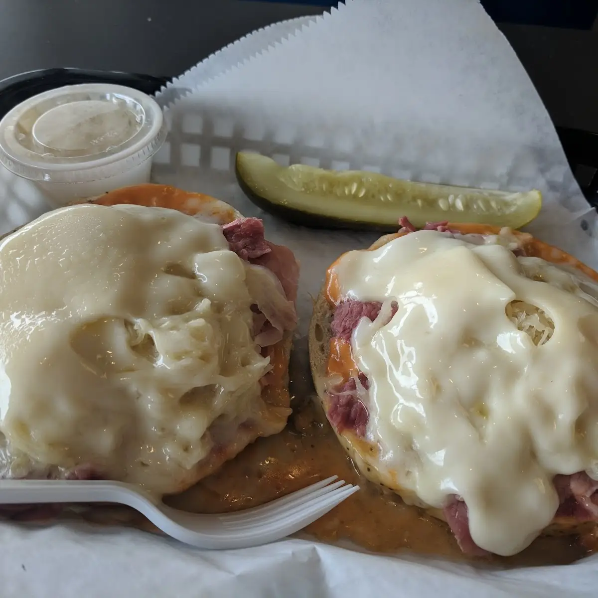 Reuben on Everything Bagel