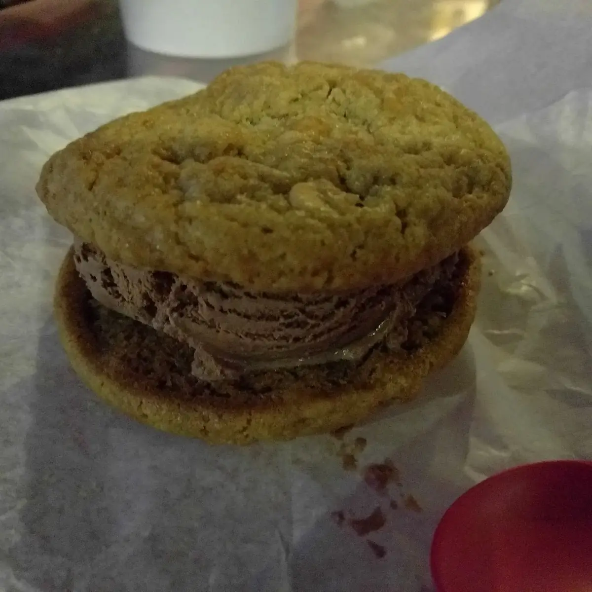 Peanut Butter Cookie Double Chocolate Ice Cream Sandwhich