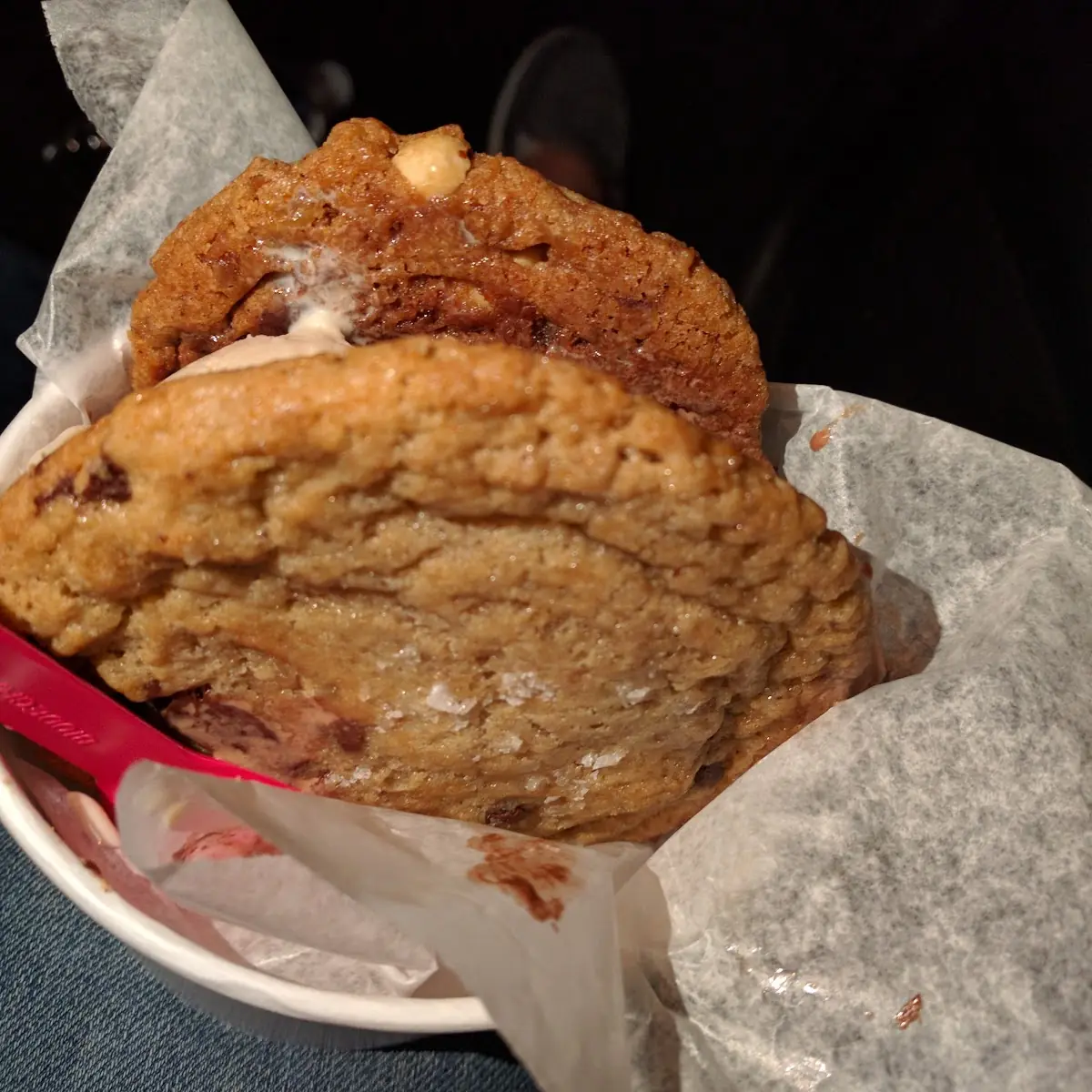 Salted Chocolate Chip Cookie Sandwhich