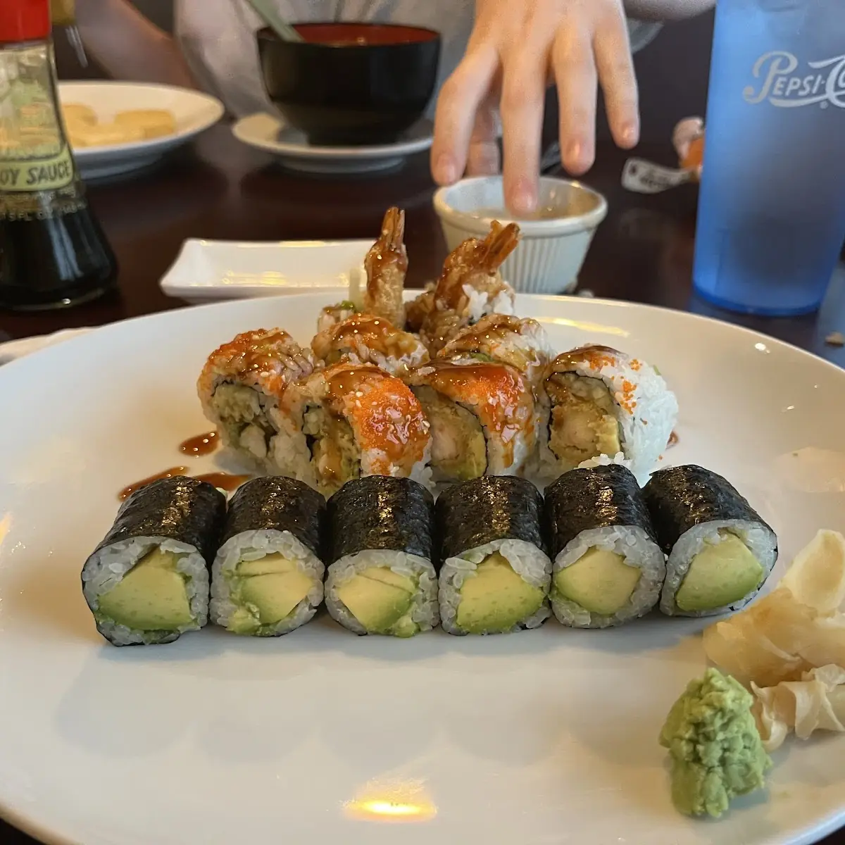 Avocado Roll and Shrimp Tempura Roll