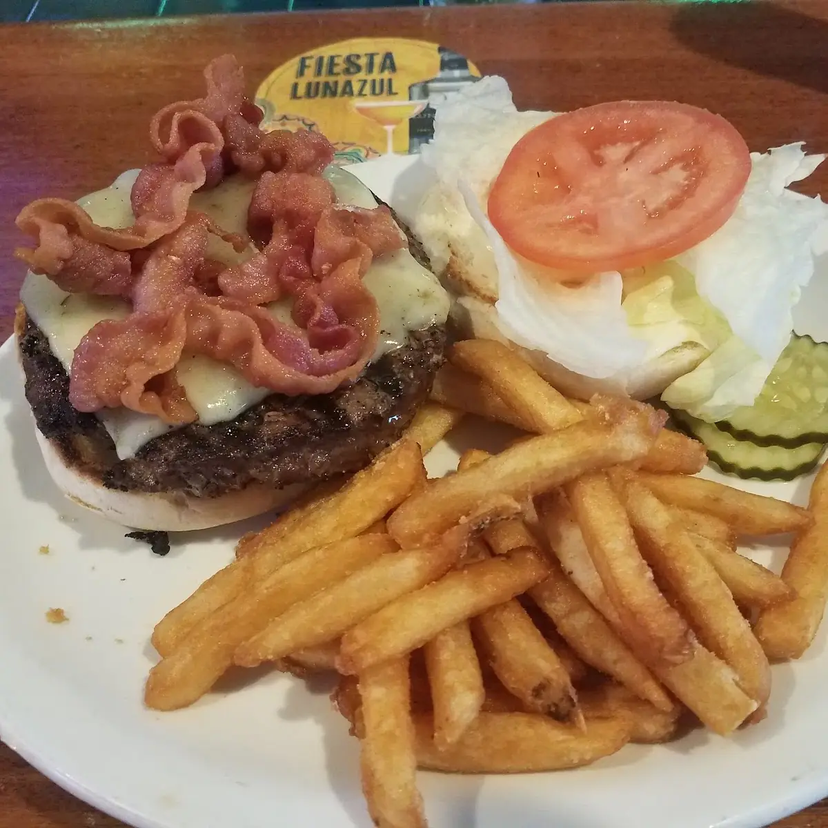 Half-Pound Cheeseburger with Bacon