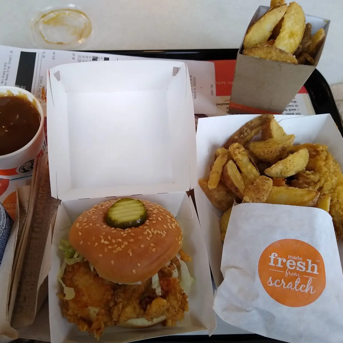 2 Piece Chicken Combo and Chicken Sandwich
