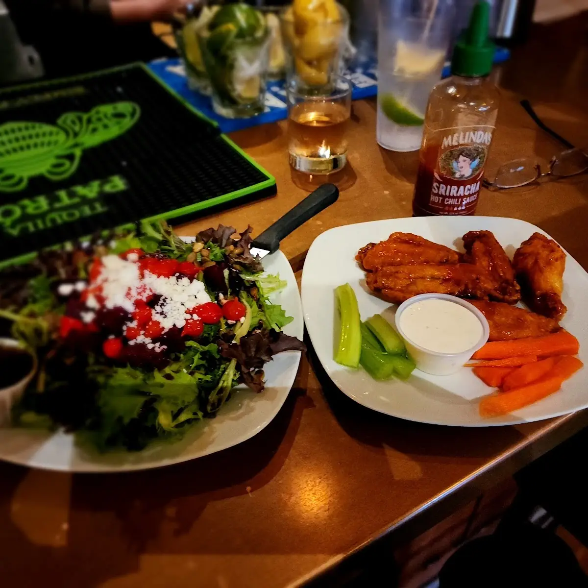 Eetroot Salad and Wingsb