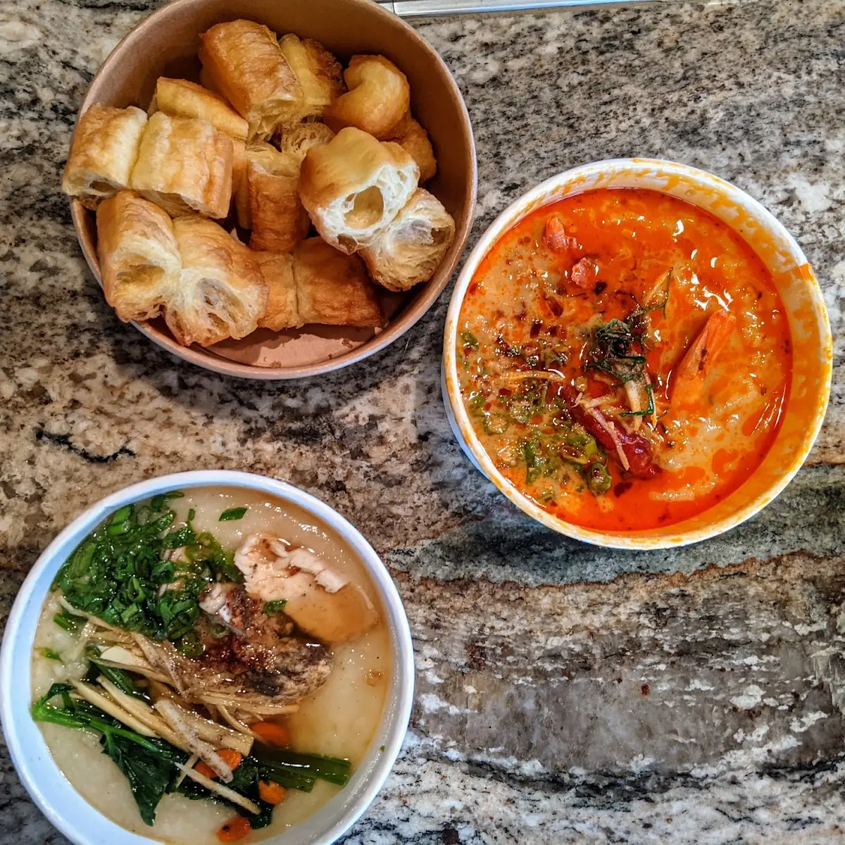 Tom Yum Shrimp Congee