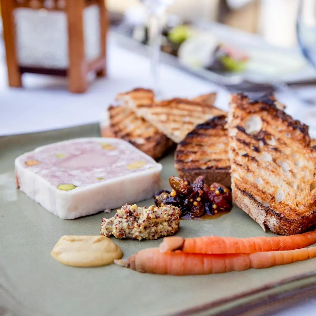 Beef Short Rib Terrine Pickled Cauliflower Dijon Mustard