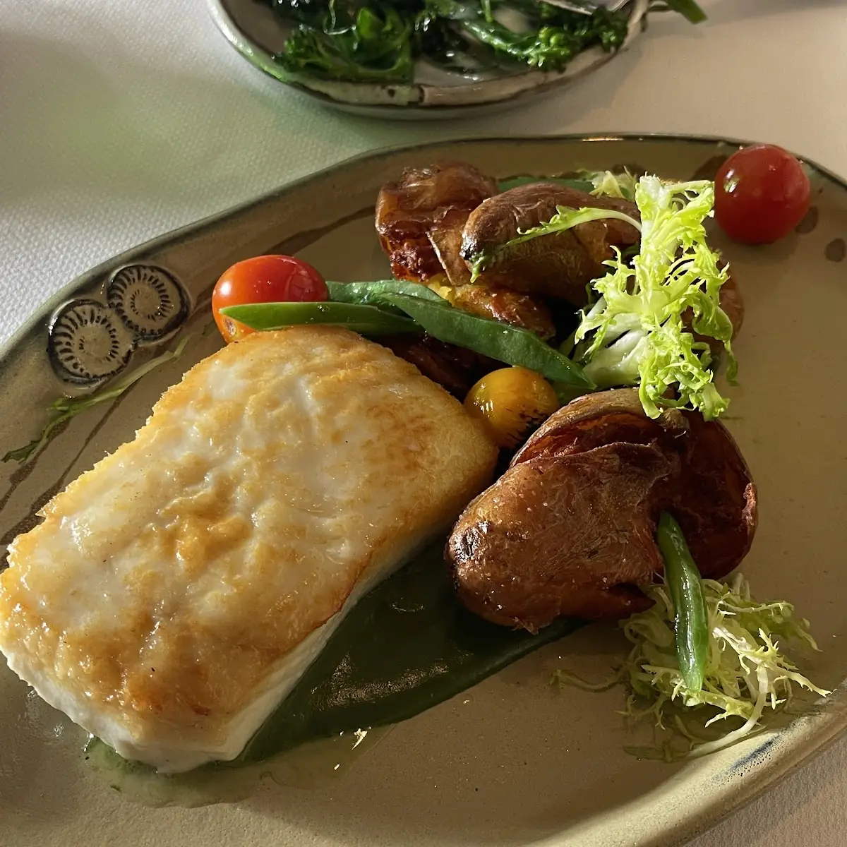 Mushroom-Crusted Sea Bass