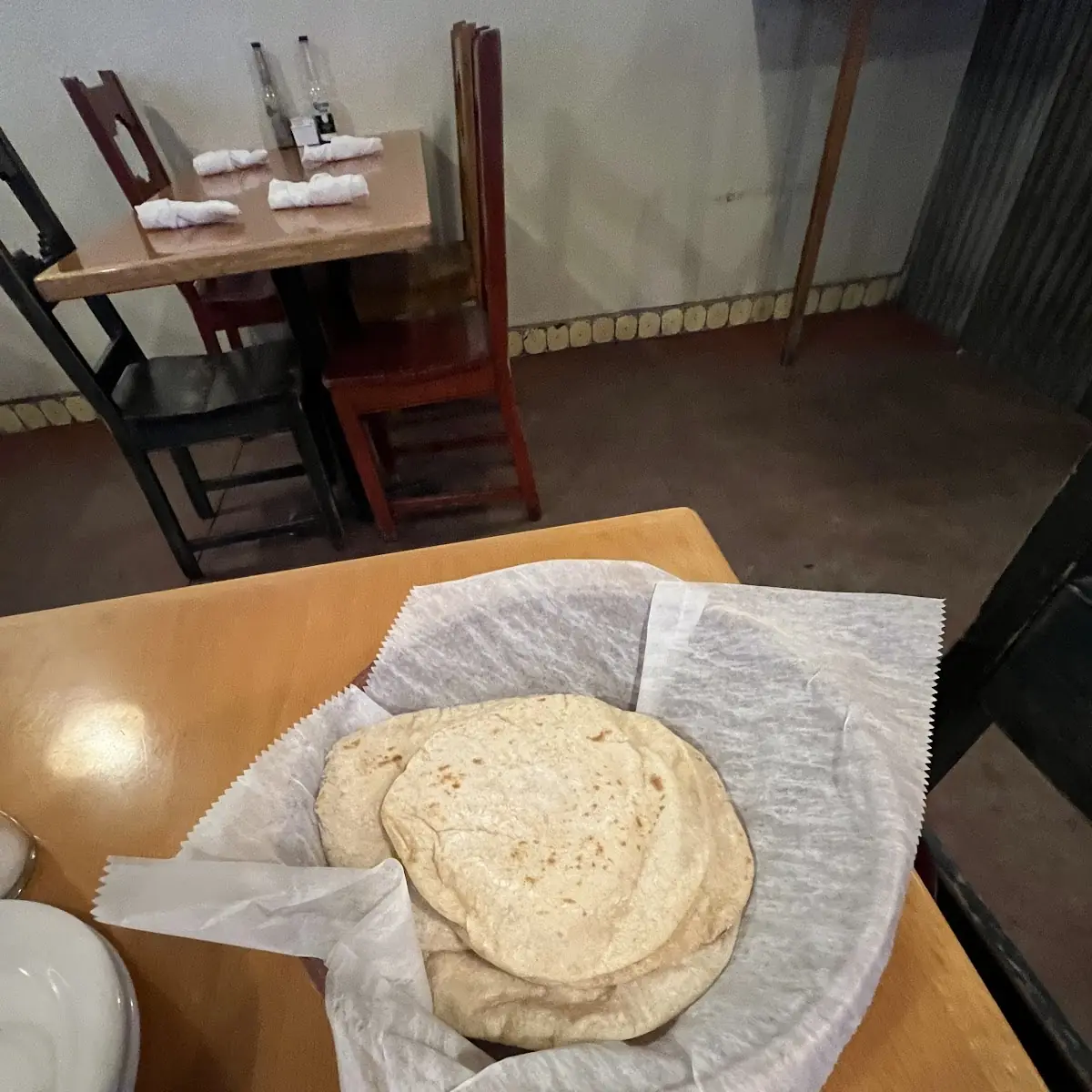 Freshly Made Flour Tortillas