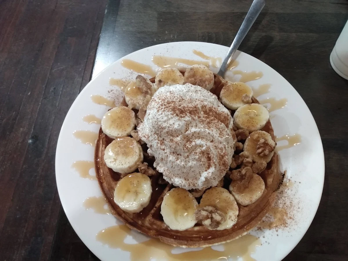 Banana Nut Waffle Half Eaten Lol