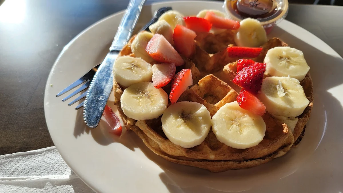 Banana Strawberry Waffle