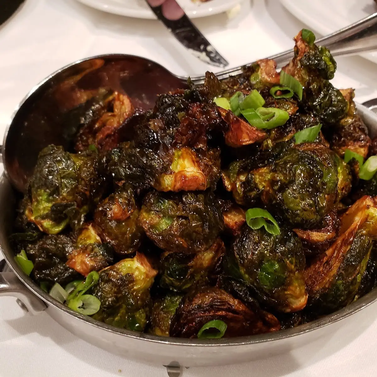 Soy Glazed Brussels Sprouts with Bacon