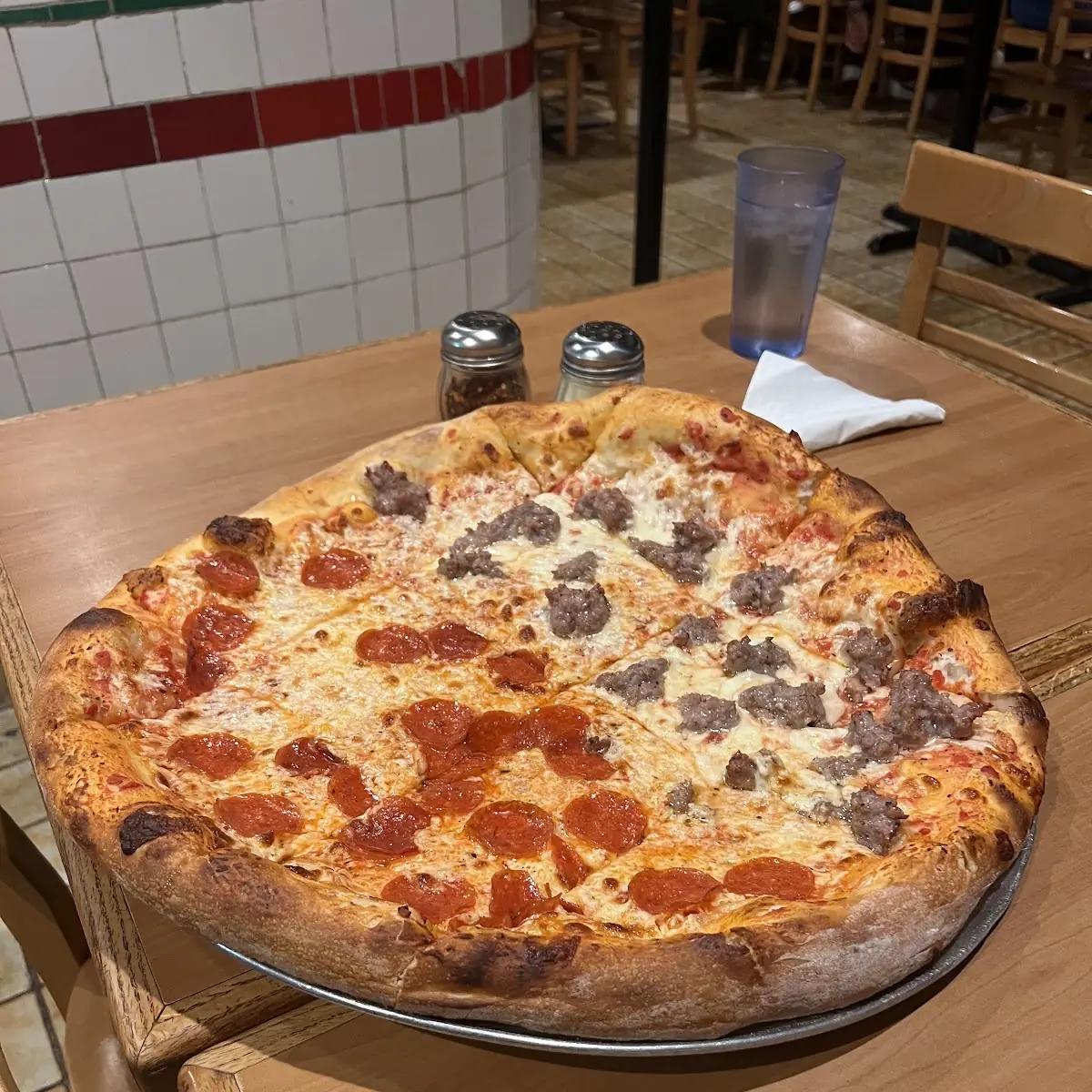 Pepperoni and Sausage Pizza