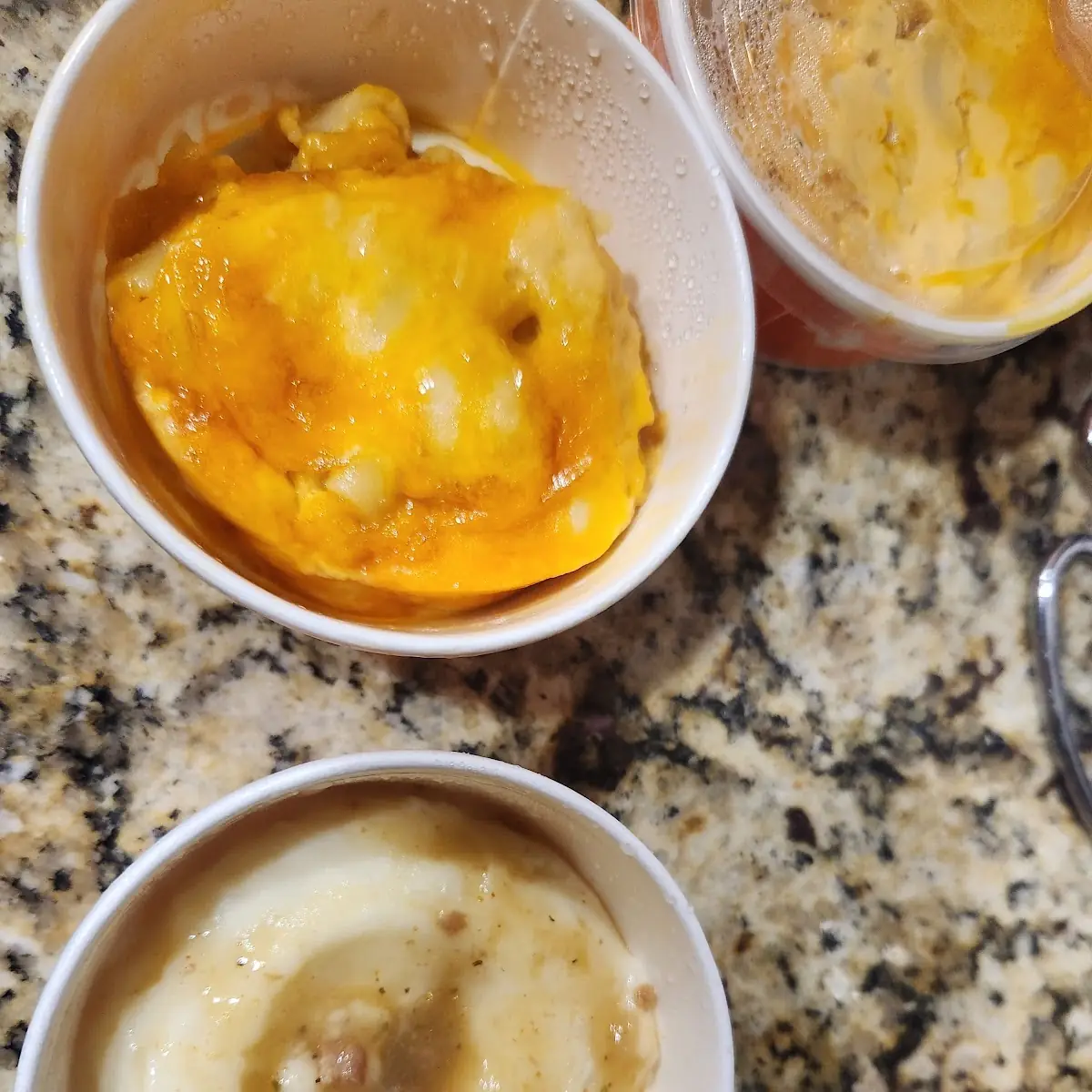 Mac and Cheese and Mashed Potatoes with Gravy