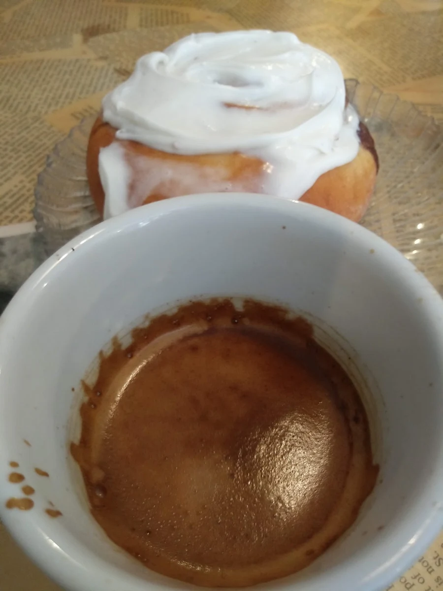 Espresso and Cinnamon Roll