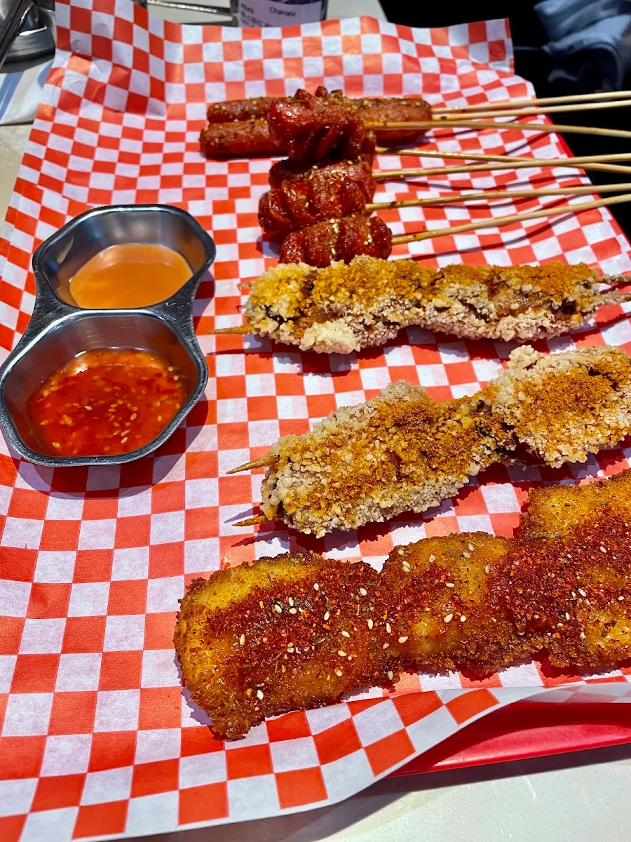 Fried Butterfly Shrimp Skewer, Perfect Meat Bowl