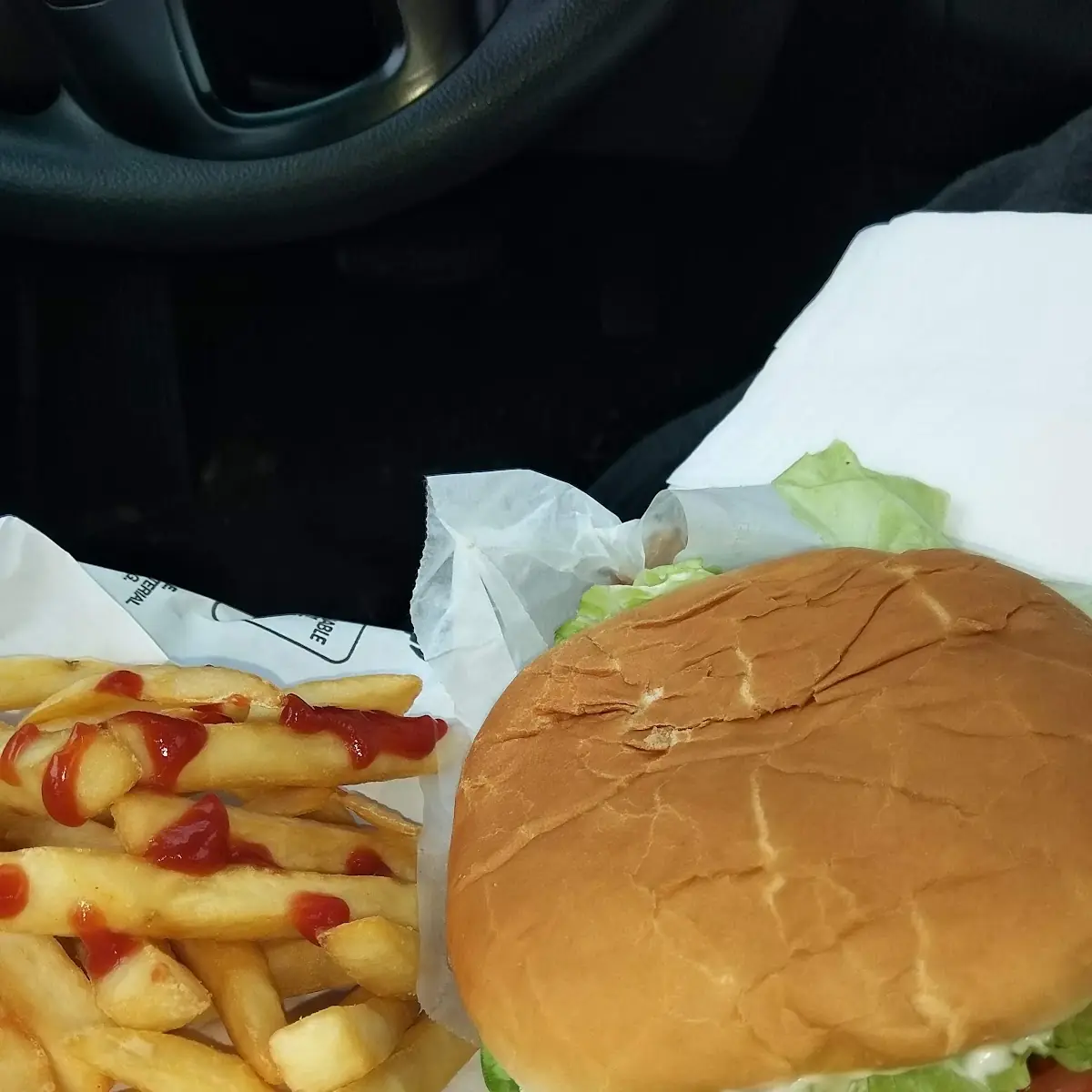 Cheese Burger and Fries