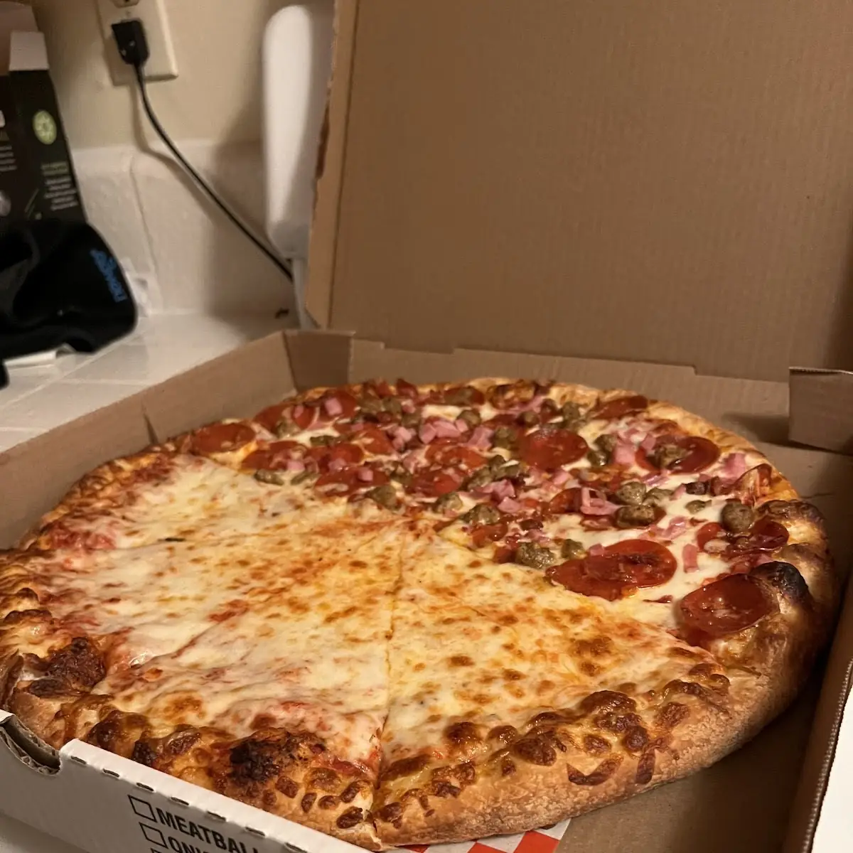 Half Cheese Half Meat Lovers